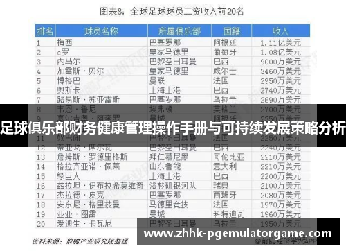 足球俱乐部财务健康管理操作手册与可持续发展策略分析 足球俱乐部财务健康管理操作手册与可持续发展策略分析