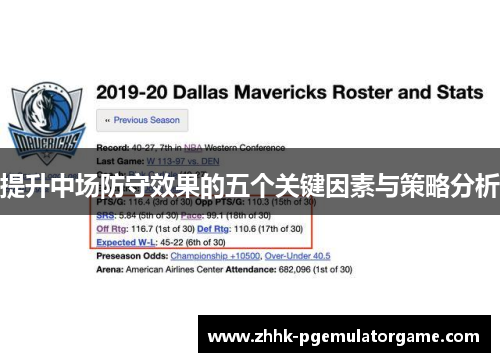 提升中场防守效果的五个关键因素与策略分析